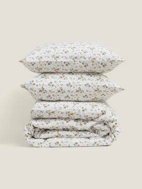 100% Linen Duvet Set in Summer Floral