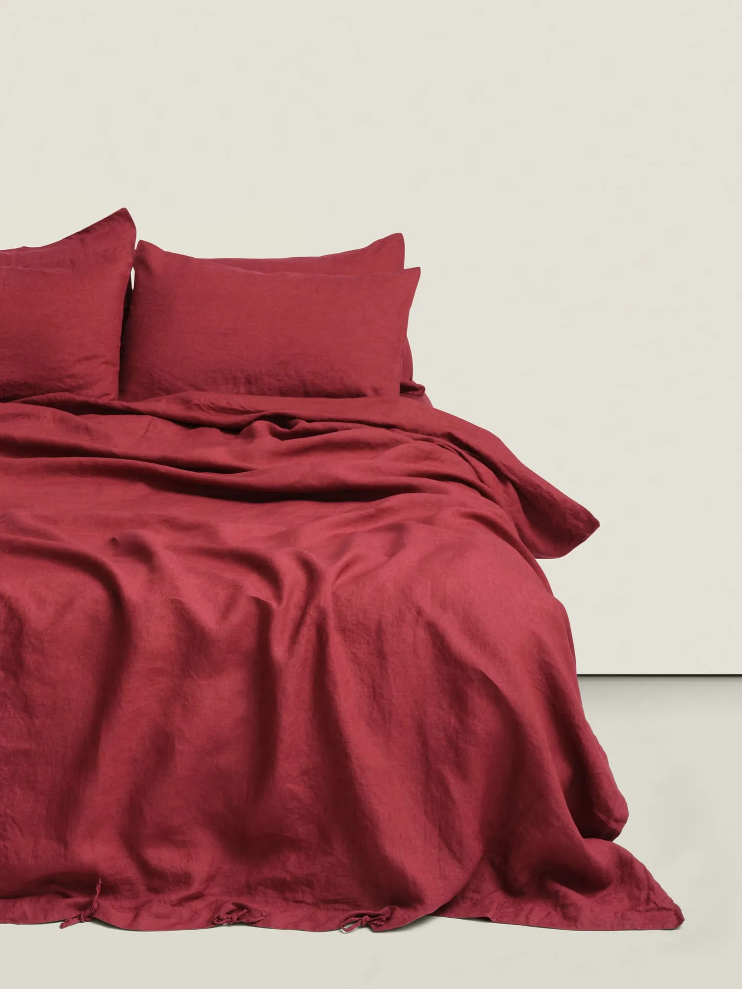 100% Linen Sheet Set in Pinot