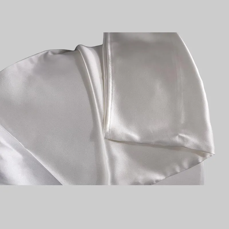 100% mulberry silk pillowcase 19 momme - White - Dropshipping