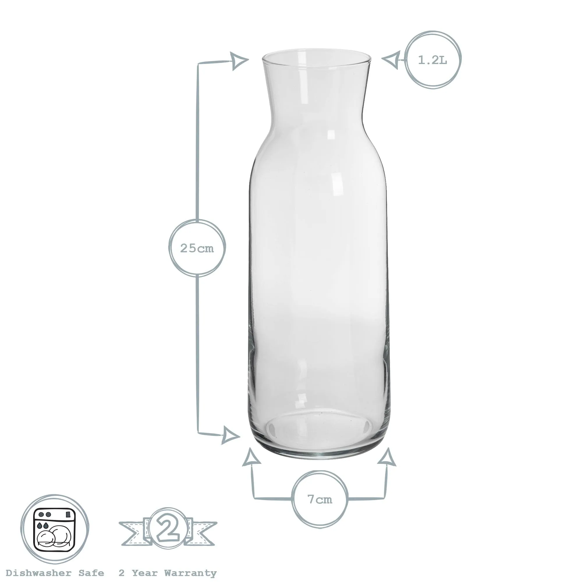 1.2L Brocca Glass Carafe