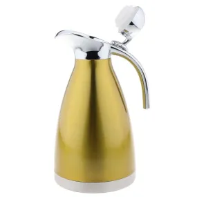 1.5L Stainless Steel Double Wall Insulated Coffee Carafe Tea Kettle Golden