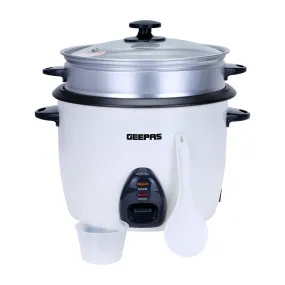 2.2L White Electric Rice Cooker With Steamer