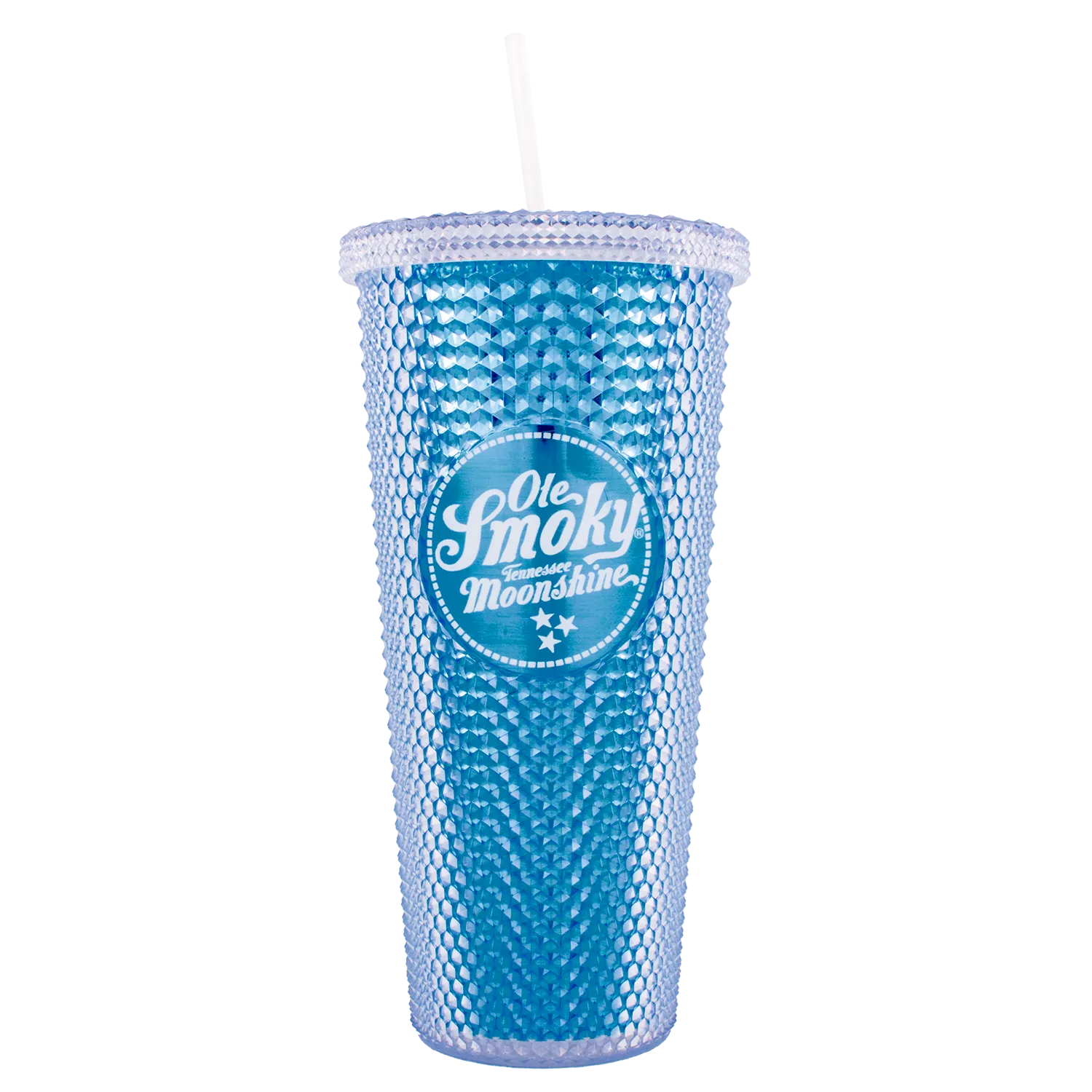 24oz METALLIC STUDDED TUMBLER - BLUE