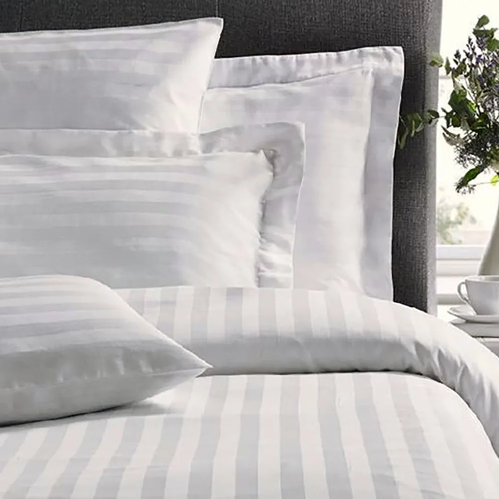 2pc Pack Jason White Satin Pillowcases - Standard Tailored