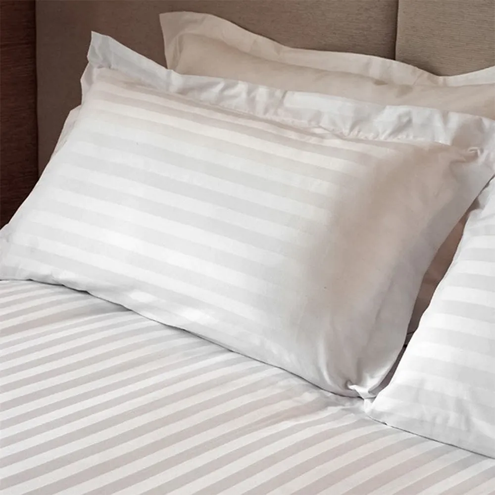 2pc Pack Jason White Satin Pillowcases - Standard Tailored