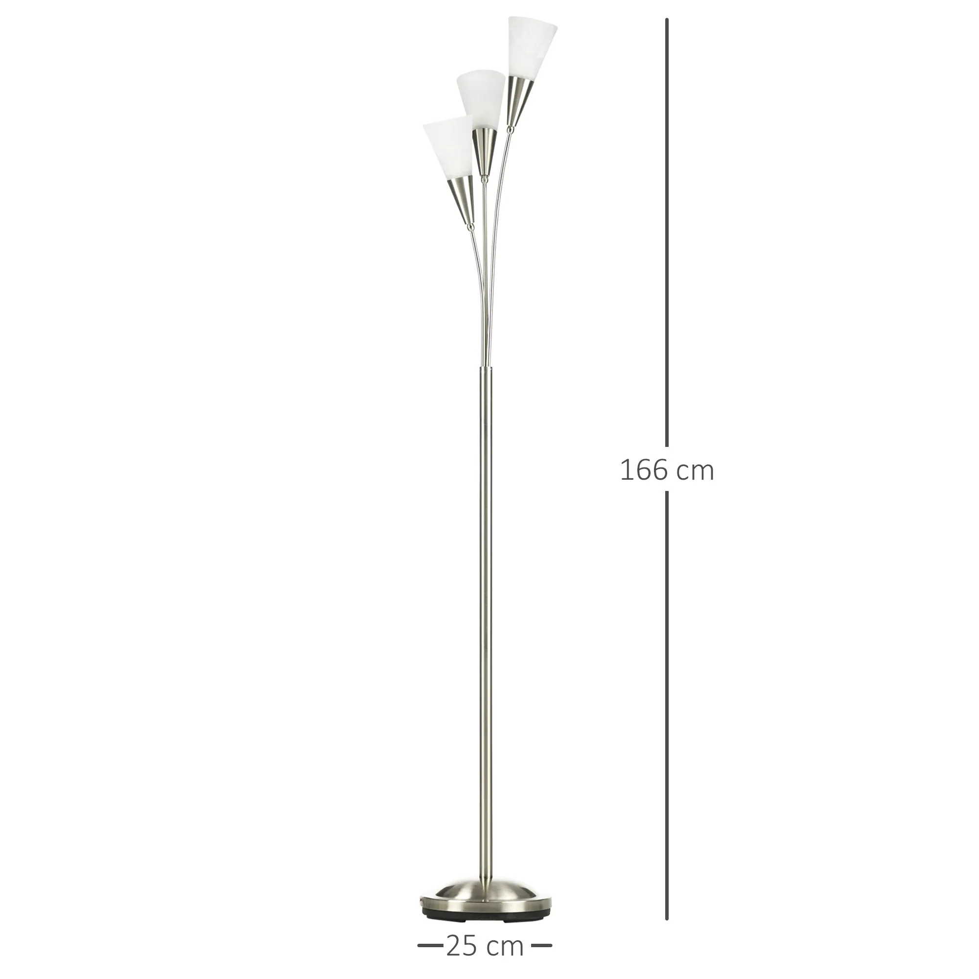 3-Light Upright Floor Lamps for Living Room