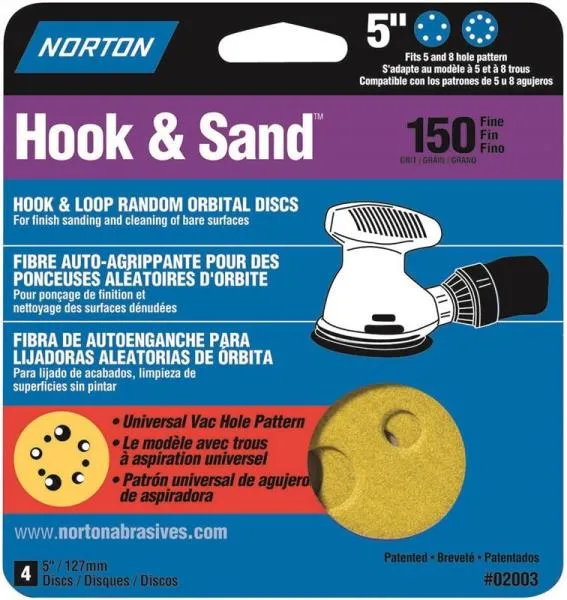 5" Hook & Loop 150 Grit Sandpaper