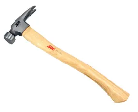 Ace 25 oz Milled Face California Framing Hammer Hickory Handle