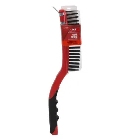 Ace 3 in. W X 13.5 in. L Carbon Steel Wire Brush with Scraper