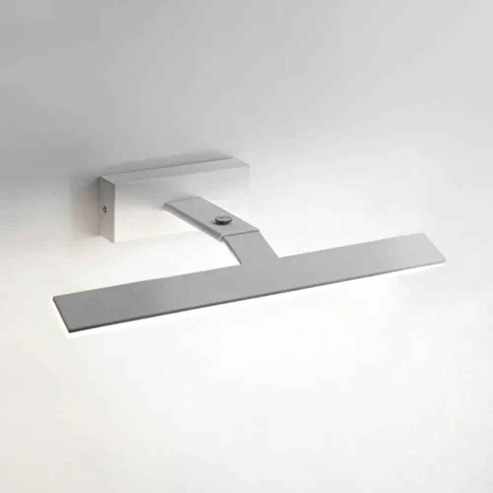 Aluminum Single Vanity Light Fixture - Armed Nordic Minimalist Style