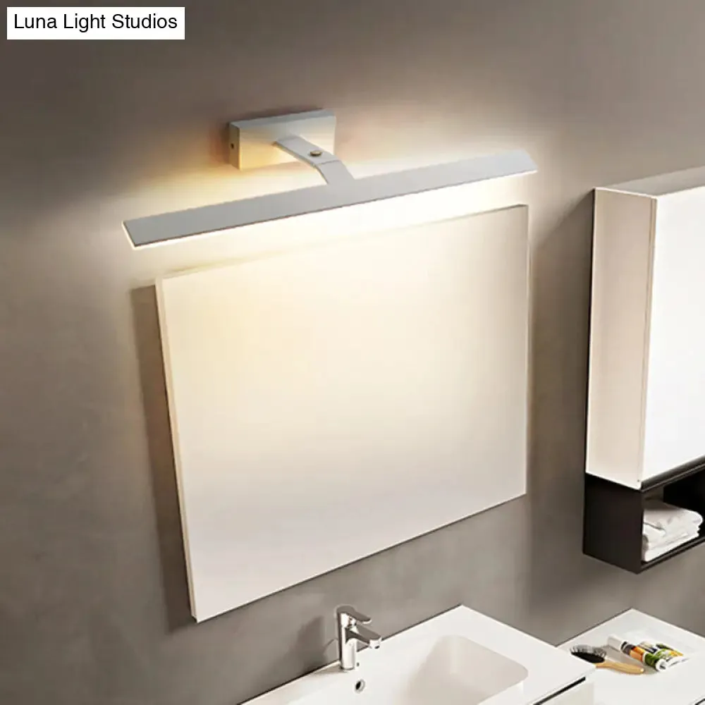 Aluminum Single Vanity Light Fixture - Armed Nordic Minimalist Style