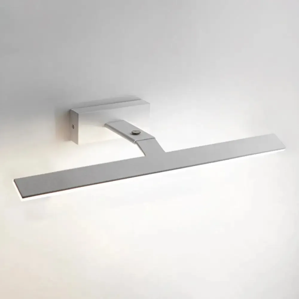 Aluminum Single Vanity Light Fixture - Armed Nordic Minimalist Style