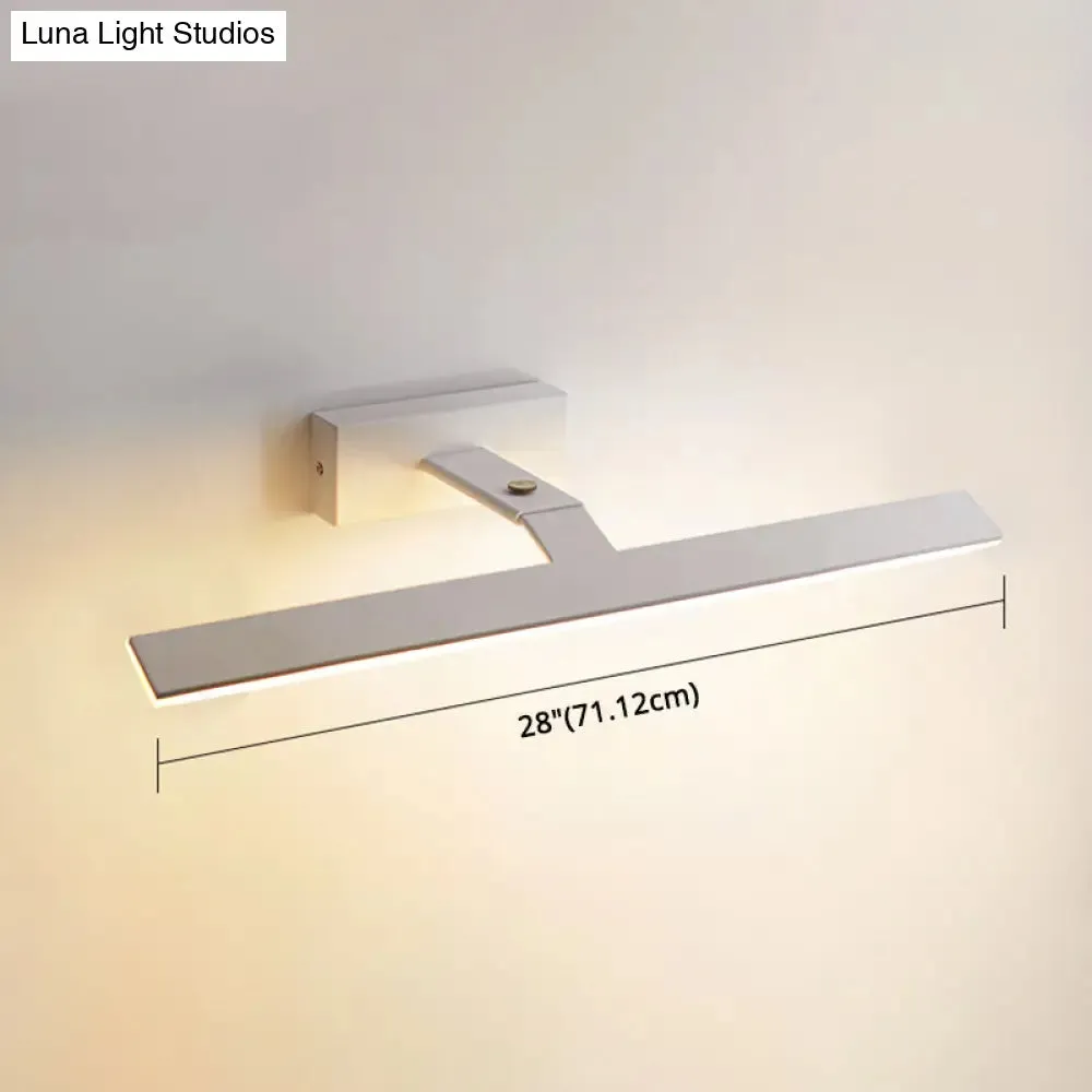 Aluminum Single Vanity Light Fixture - Armed Nordic Minimalist Style