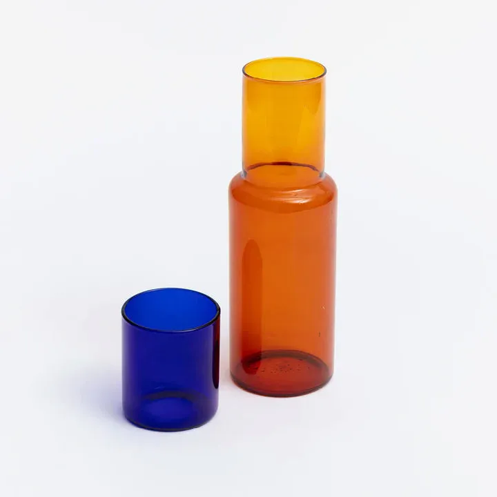 Amber & Cobalt Carafe