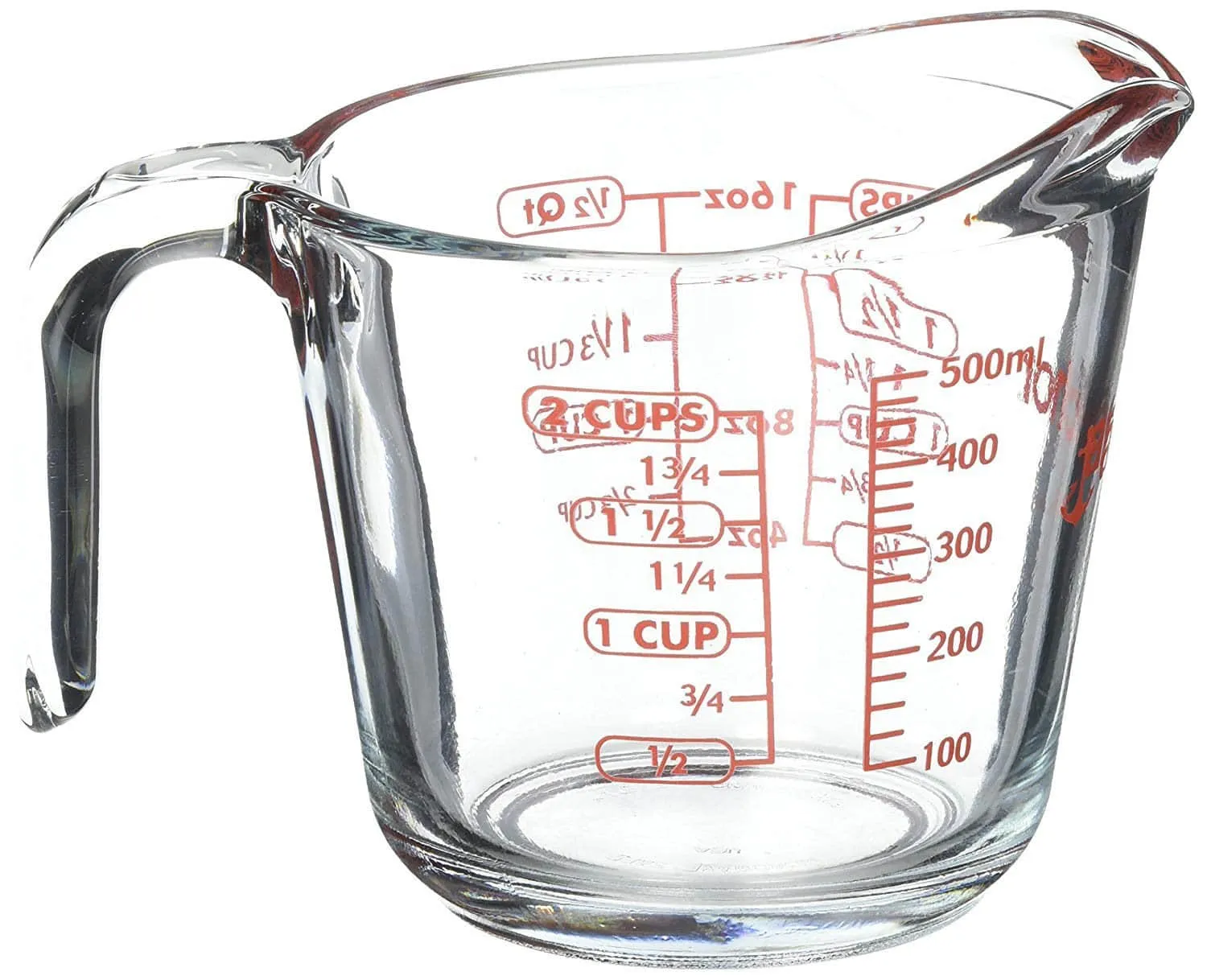 Anchor Hocking Glass Open Handle Glass Measuring Cup, 16 Ounces