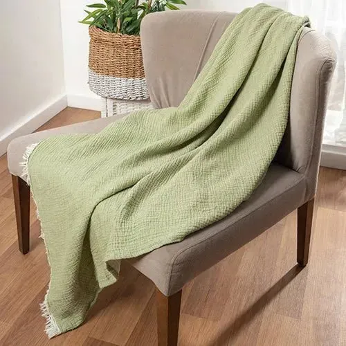 Andhome 80299OLG Olive/Green Throw Blanket