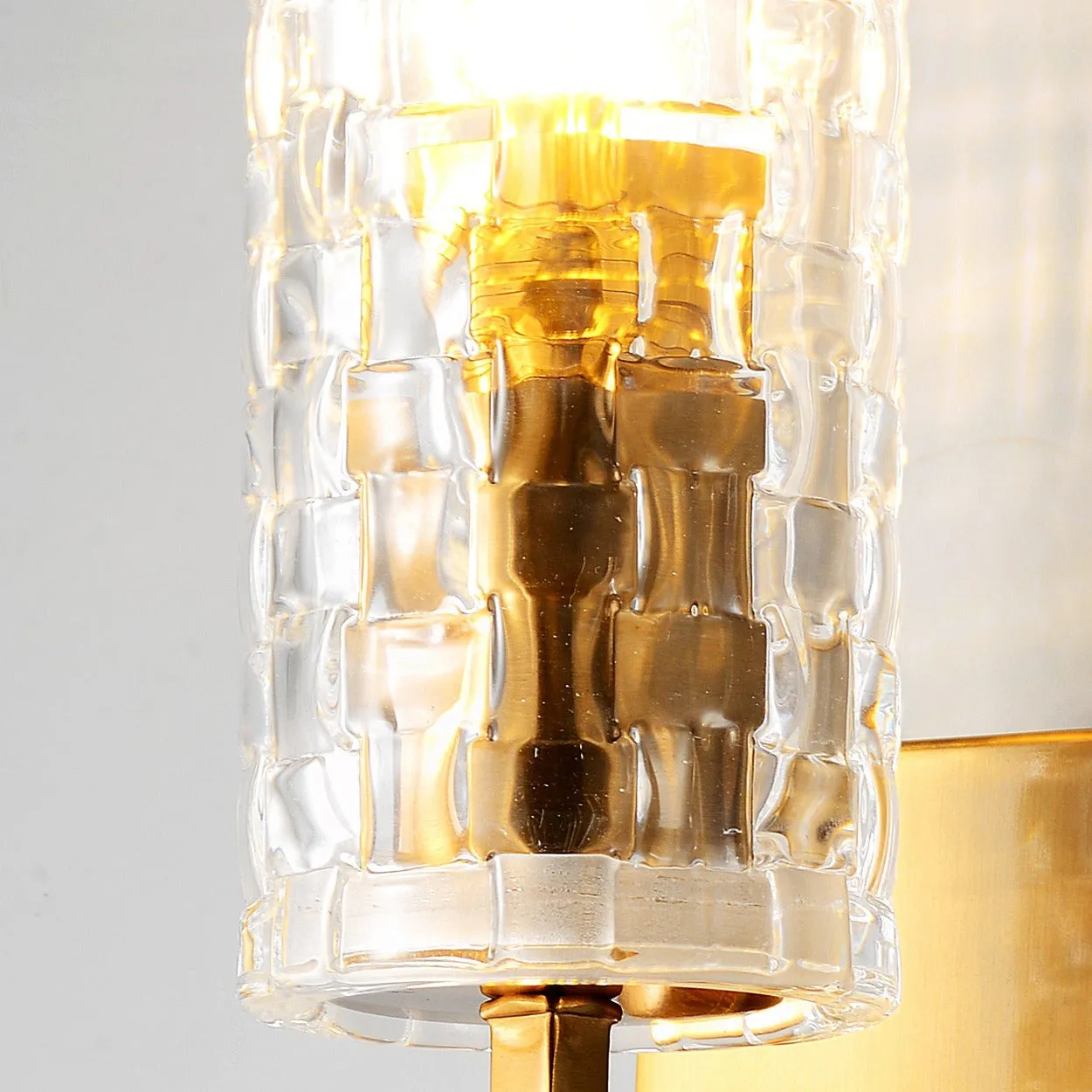 ANKUR CUT GLASS CYLINDER WALL LIGHT