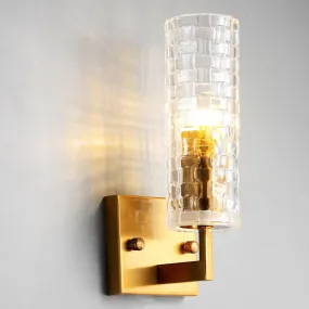 ANKUR CUT GLASS CYLINDER WALL LIGHT