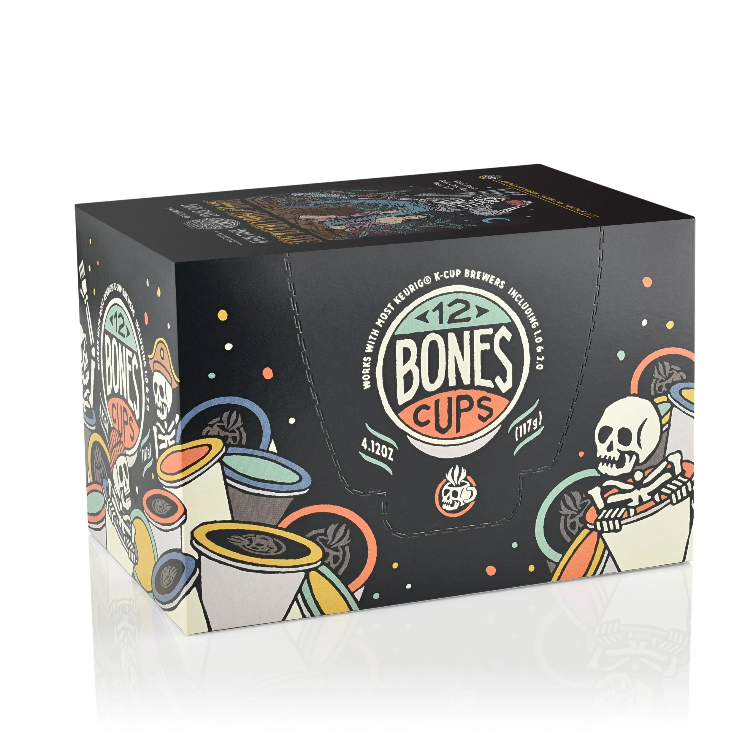 Army of Dark Chocolate Bones Cups - 12 Count