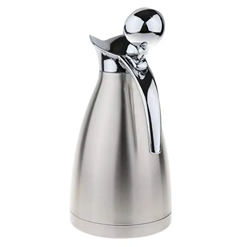 arythe 1.5L Stainless Steel Double Wall Insulated Coffee Carafe Tea Kettle Silver