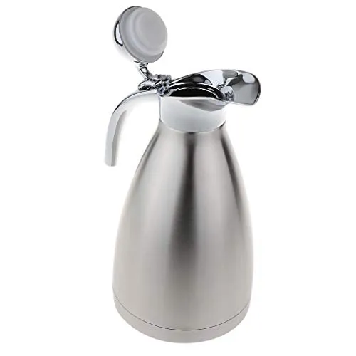 arythe 1.5L Stainless Steel Double Wall Insulated Coffee Carafe Tea Kettle Silver