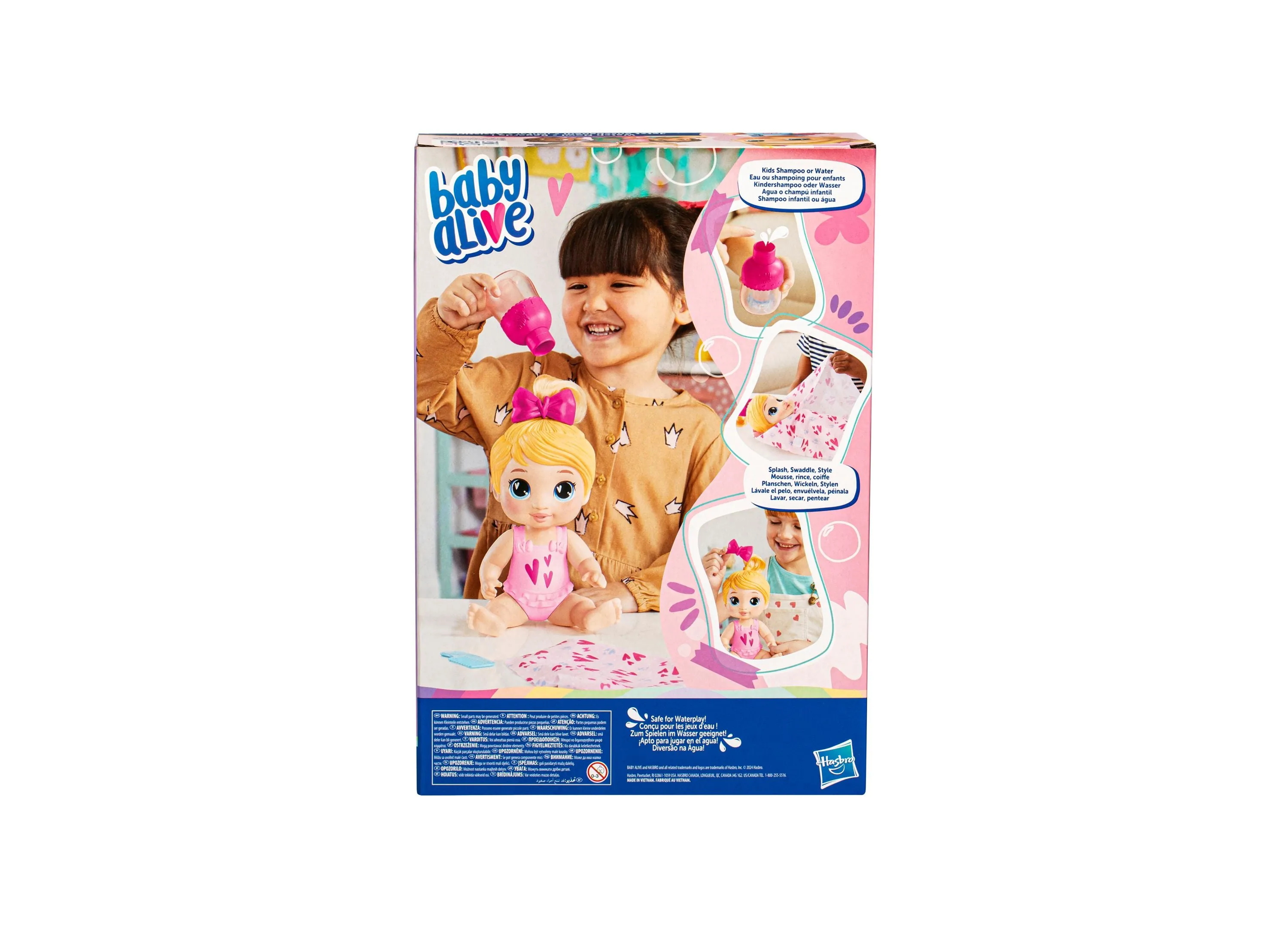 Baby Alive 11" Shampoo Snuggle Harper Hugs Doll Playset