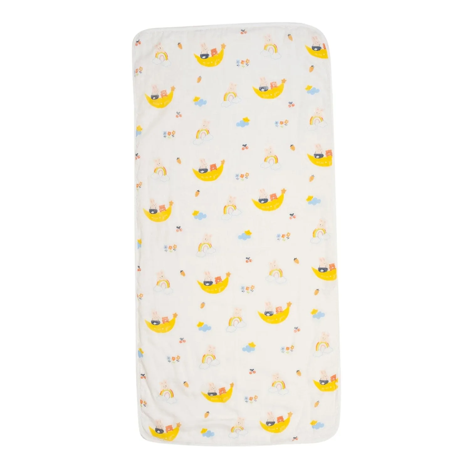 Baby Moo Banana 100% Cotton Ultra Soft Eco Friendly Absorbent Towel - White