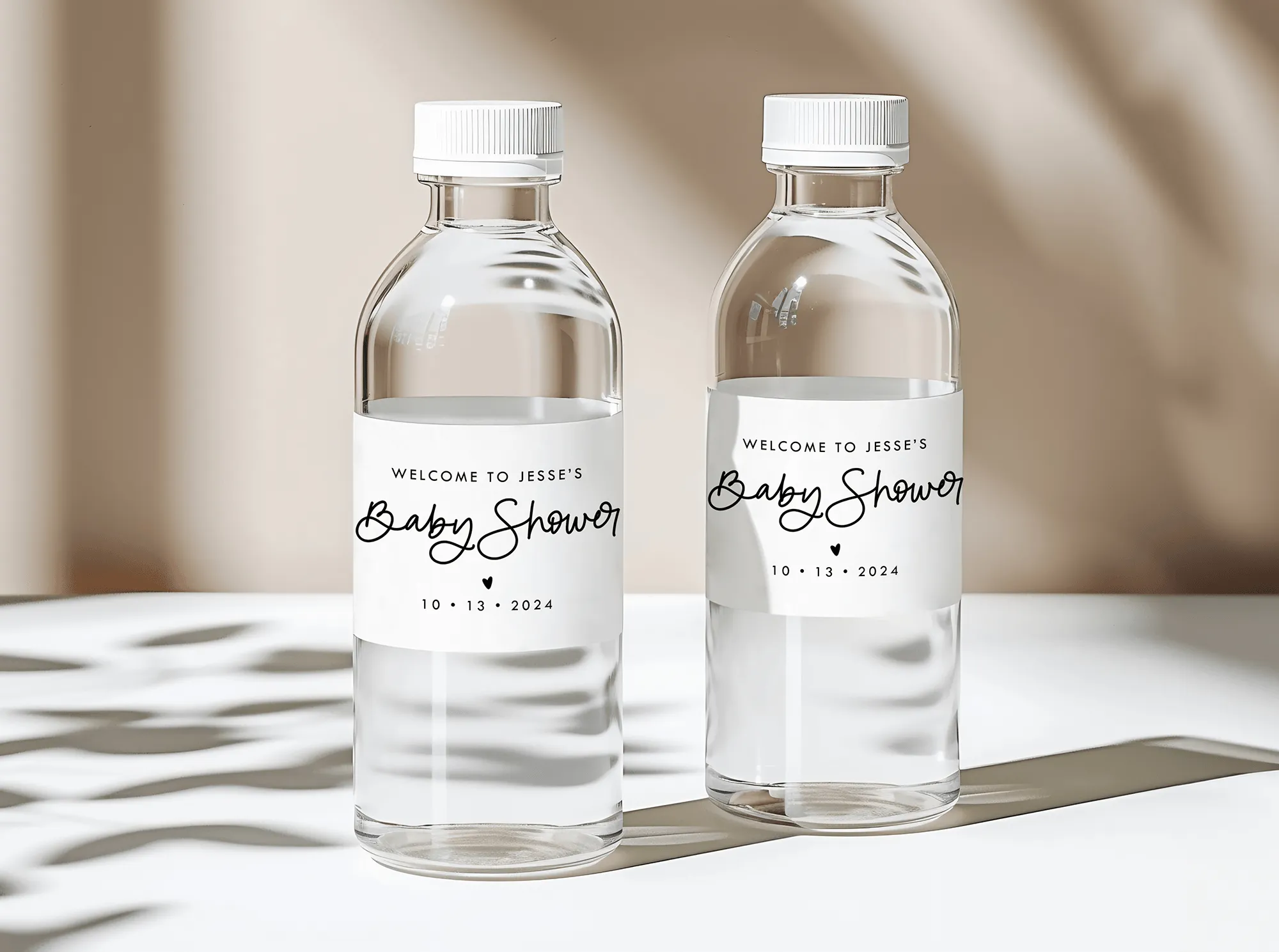 Baby Shower Water Bottle Labels