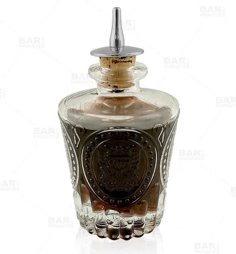 BarConic® Antique Bitters Bottle w/ Stainless Steel Dasher Cork - 4 oz