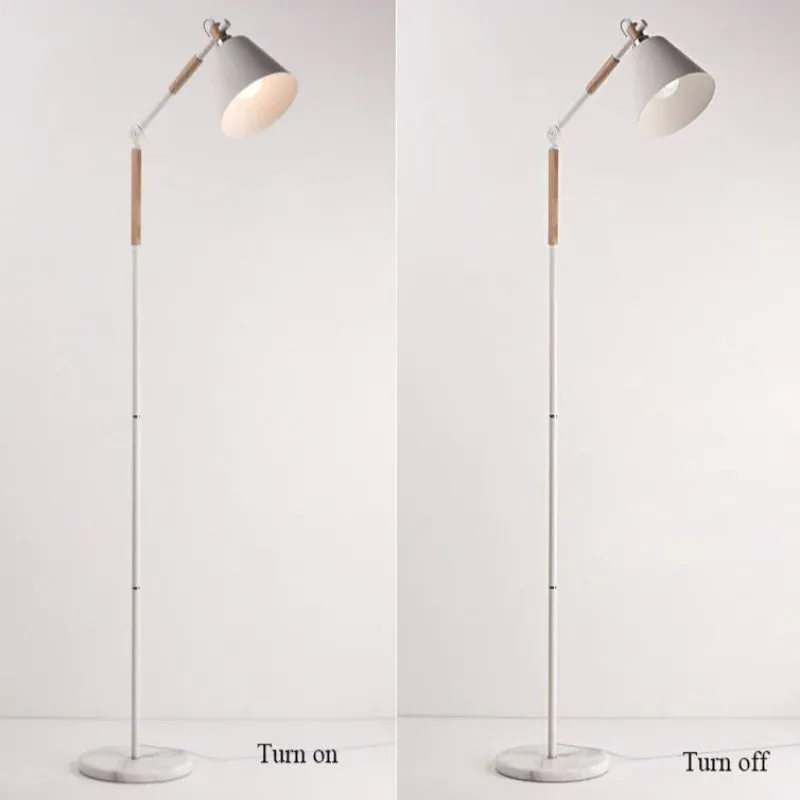 Barney Marble & Wood Floor Lamp