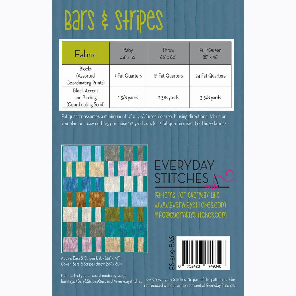 Bars & Stripes Quilt Pattern