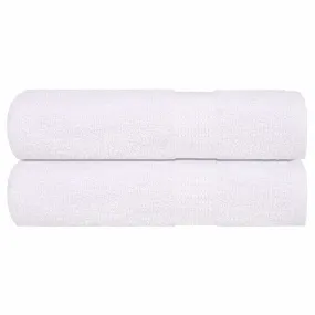 Bath Towels 2 pcs White 100x150 cm 360 gsm 100% Cotton