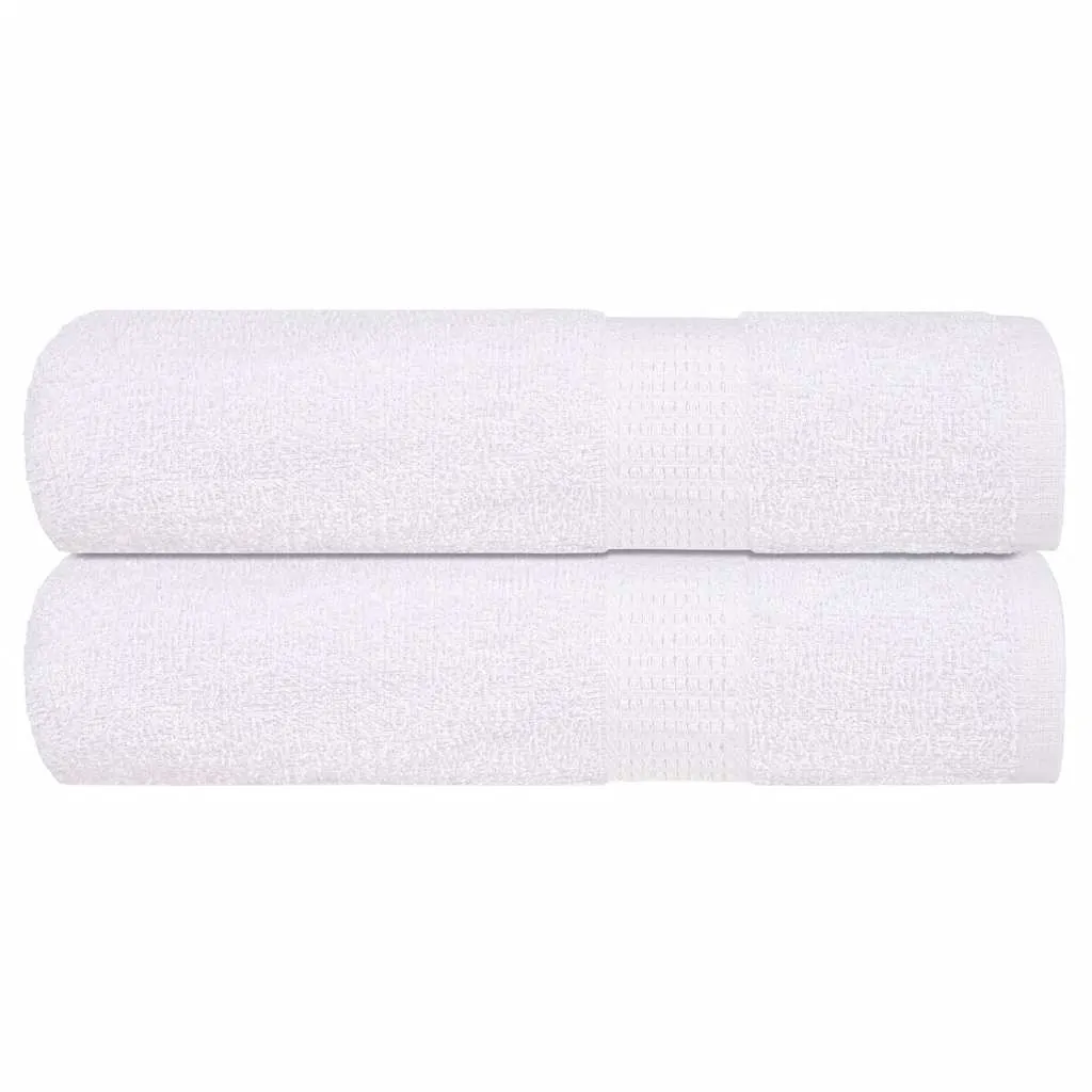 Bath Towels 2 pcs White 100x150 cm 360 gsm 100% Cotton