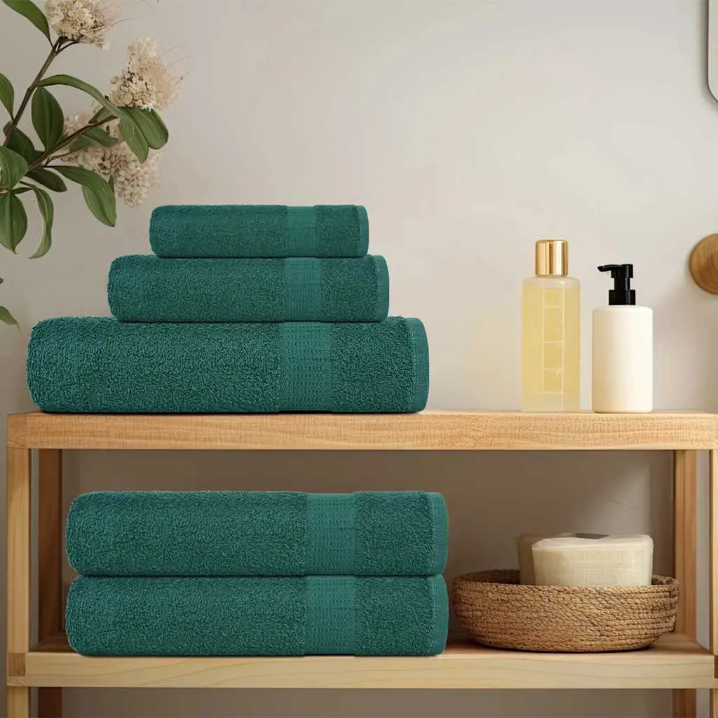 Bath Towels 4 pcs Green 100x150 cm 360 gsm 100% Cotton