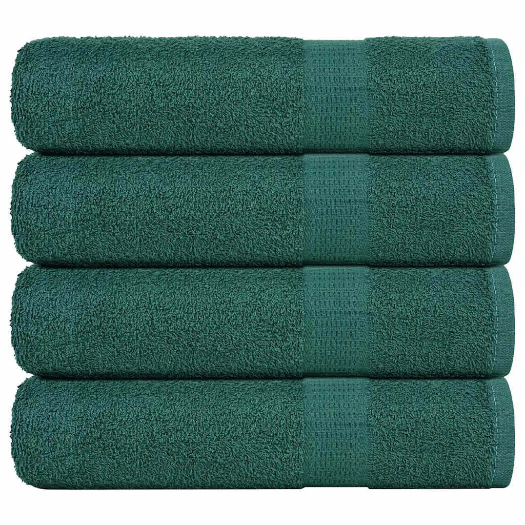 Bath Towels 4 pcs Green 100x150 cm 360 gsm 100% Cotton