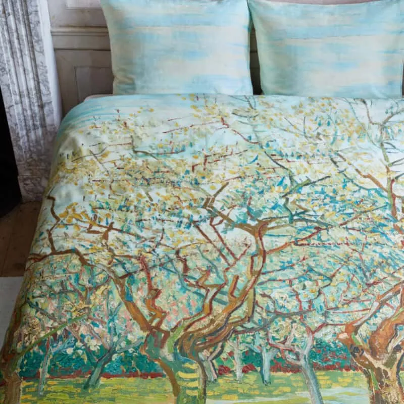 Bedding House Van Gogh Orchard Cotton Sateen Natural Quilt Cover Set