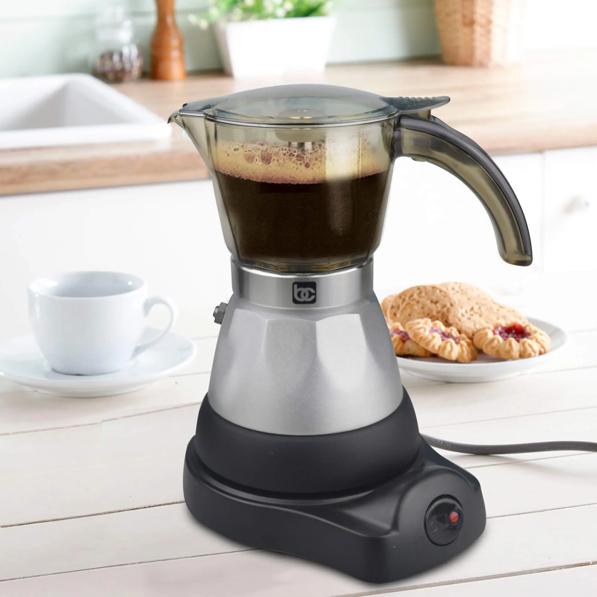 Bene Casa Portable Electric Espresso Maker/ Cafetera , 1-3 Cups/Shots