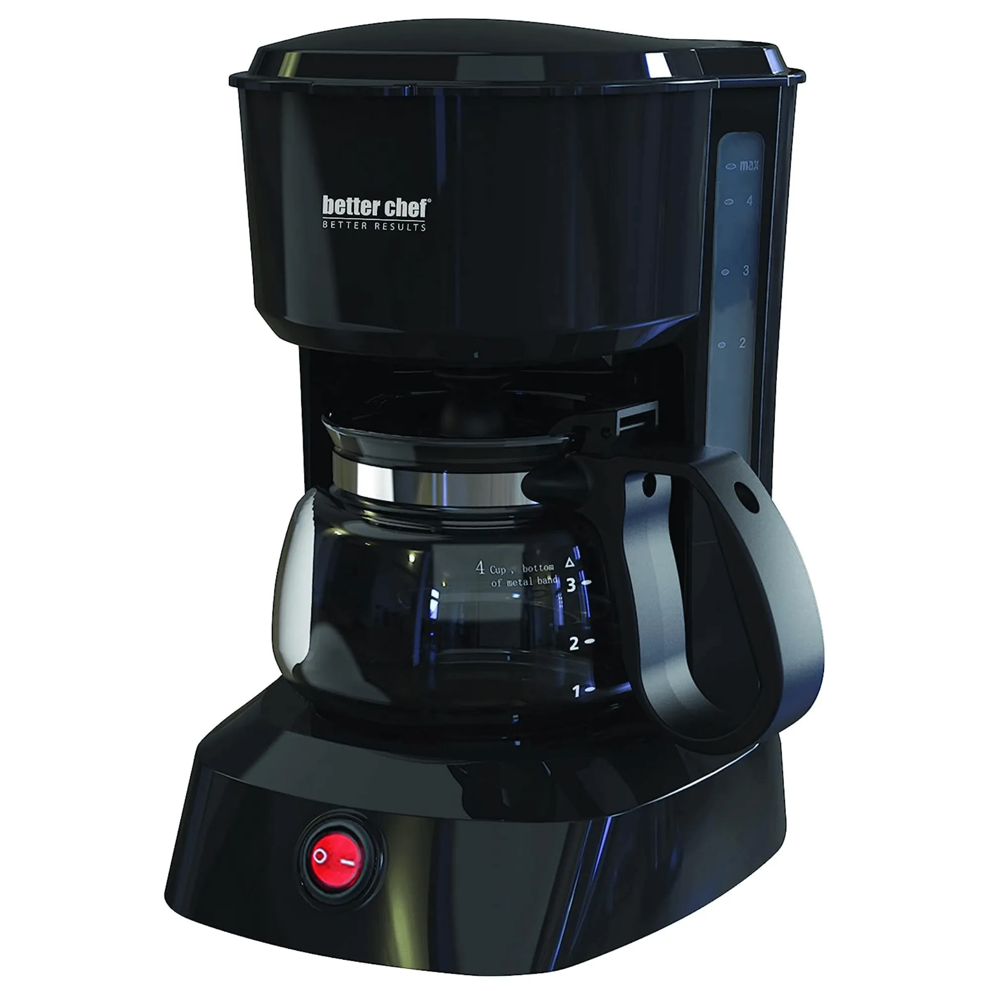 Better Chef 4-Cup Coffeemaker with Grab-A-Cup Feature by Jupiter Gear Home