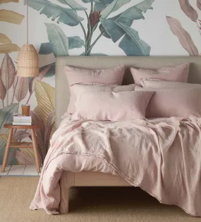 Blush Pink 100% Linen Bed Linen