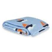 Boats Blue Fleece Blanket