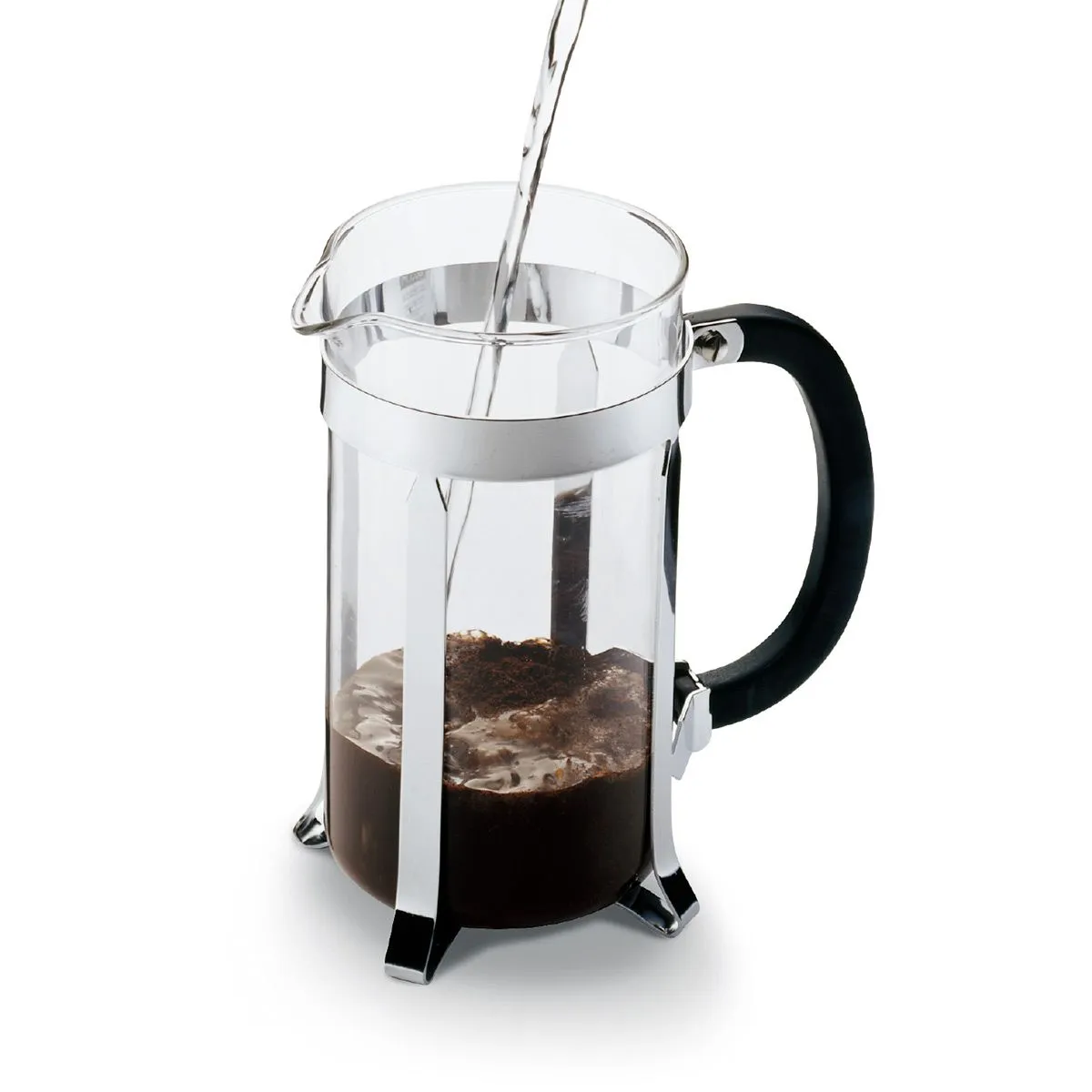 Bodum Caffettiera Coffee Maker With Plastic Lid Stainless Steel 1 L, 8 Cups