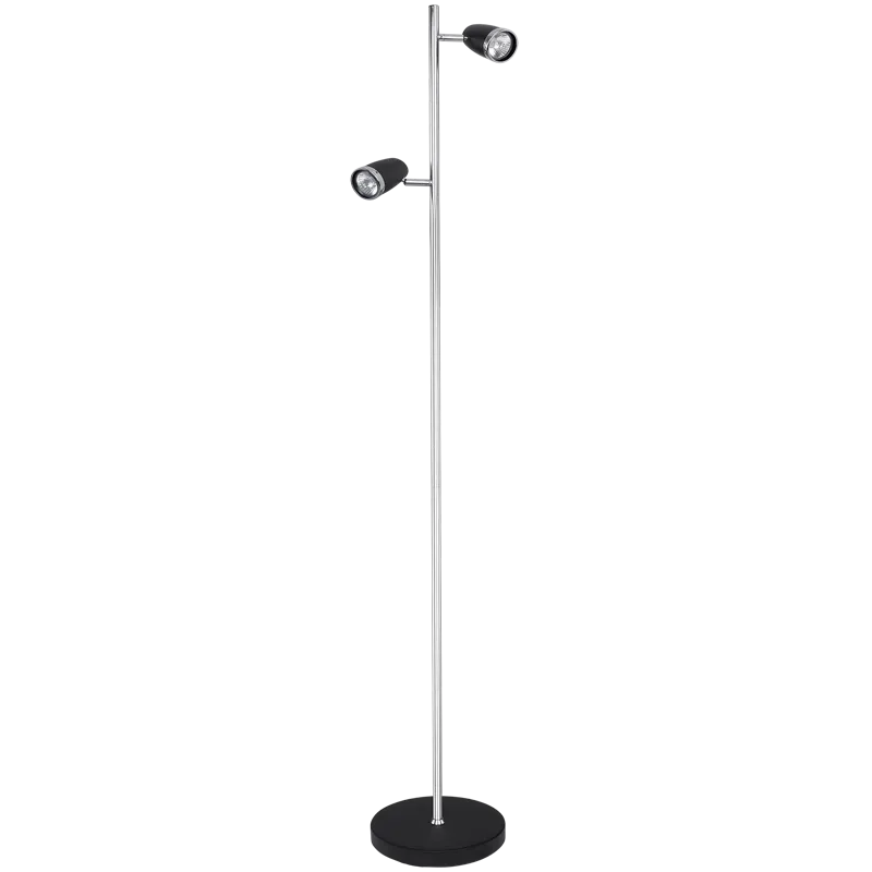 Bright Star Lighting SL019 BLACK Black and Chrome Standing Lamp