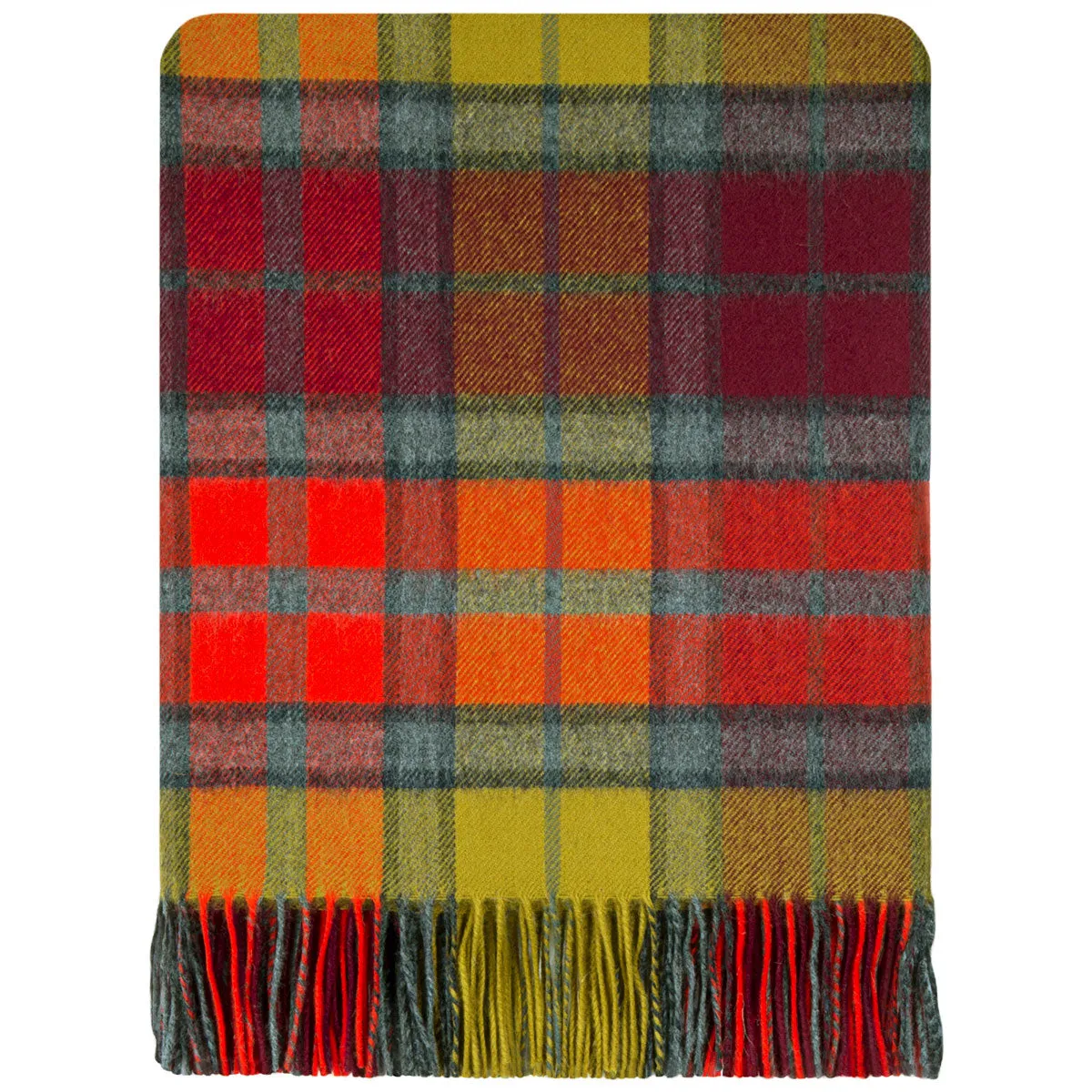 Buchanan Berry tartan lambswool blanket