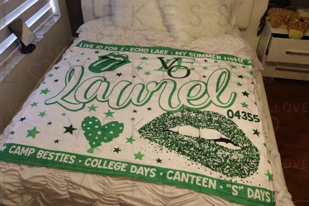 Camp Laurel Custom Fleece Blanket