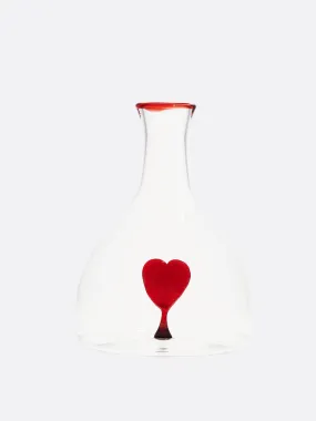 Carafe with enclosed red heart