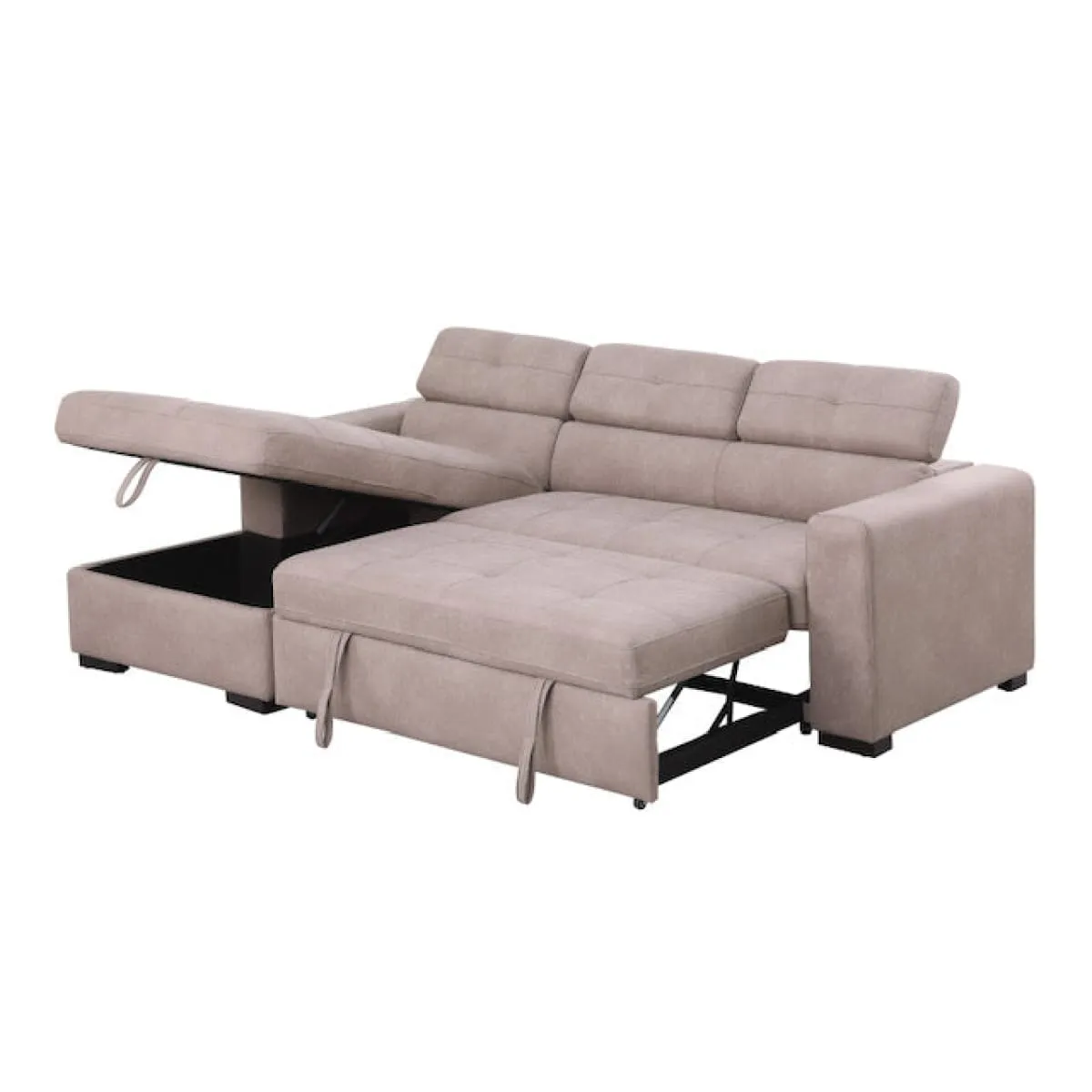 Carol Storage Sleeper Sectional - Steam