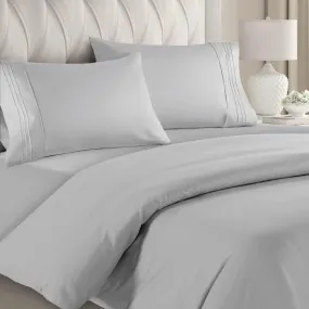 CGK Plain Duvet Cover Set-Grey