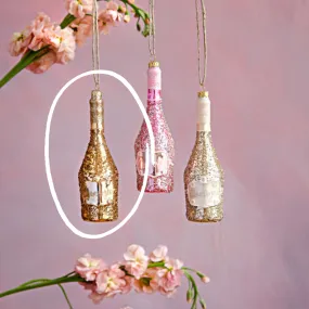 CHAMPAGNE BOTTLE ORNAMENT | Gold