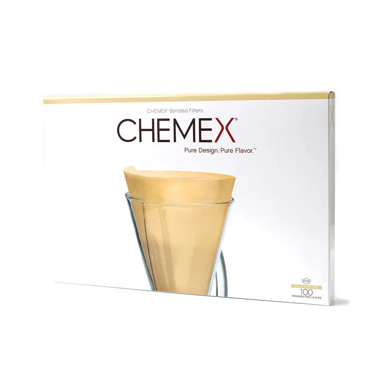 Chemex Bonded Filters FP-2 Unfolded Half Moon, Natural