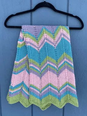 Chevron Stripes Baby Blanket Kit, Berroco Pima 100